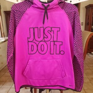 Nike Pink and Black Hoodie